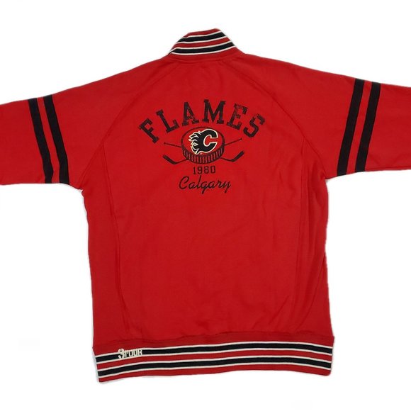 NHL Calgary Flames Red Zip up Sweater - Picture 6 of 9